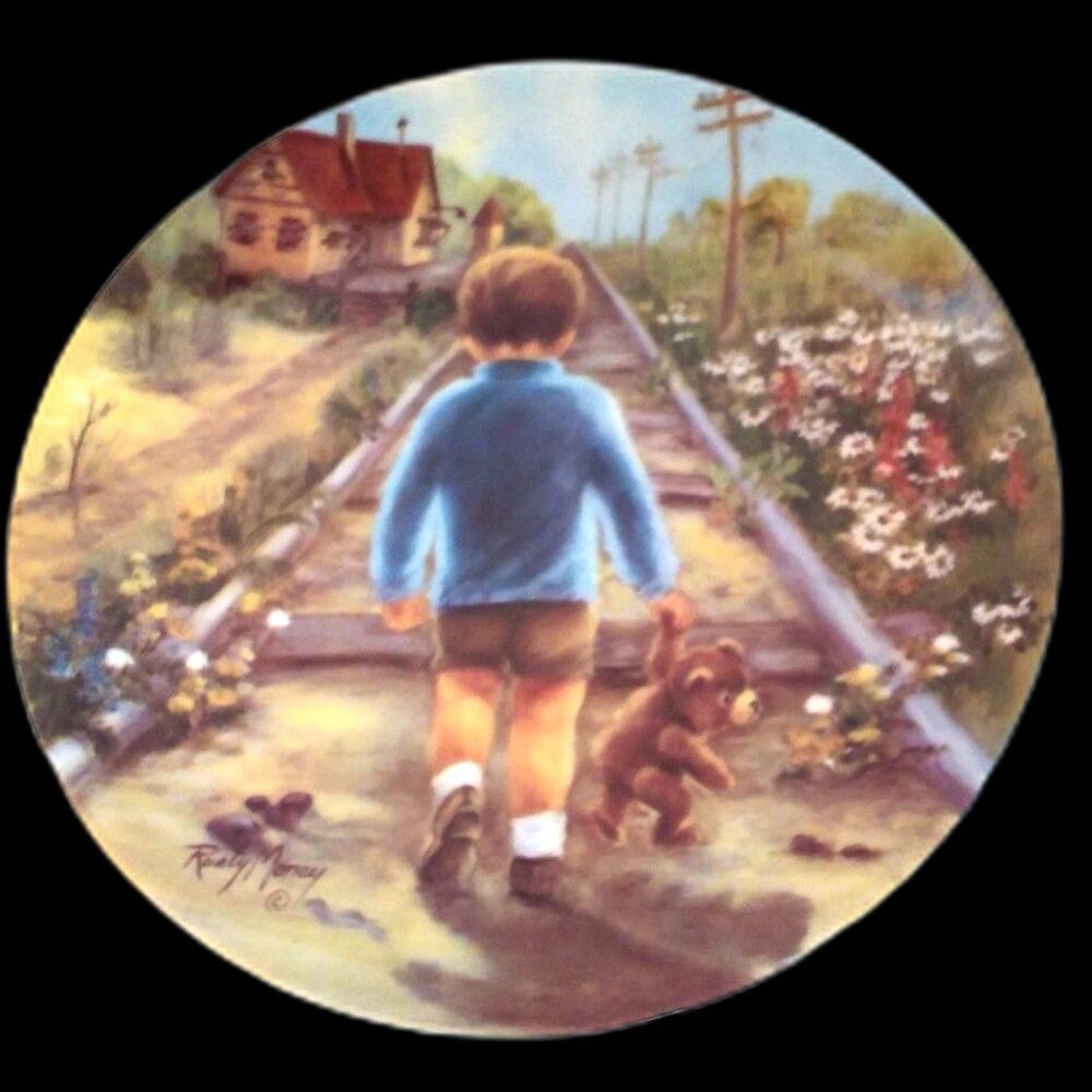 Vintage "Home by Lunch" Seems Like Yesterday Plate #2 by Rusty Money  8.5" Boy